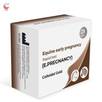 Kit de test de grossesse rapide pour équidés en gros, détection précoce pour juments, résultat visuel simple en 10 minutes OEM ODM