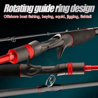 NEWMAJOR 1.66 2.02m Caña de Pescar de Carbono de 2 Secciones para Jigging y Casting, Suave y Lenta, para Pesca en Barco en el Océano, para Carpa, Lubina y Camarón
