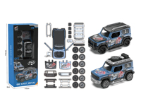 Coche de Carreras de Metal Fundido a Presión Desmontable DIY 1:43, Modelo de Coche Deportivo de Aleación Modificado 2 en 1, Juguete Educativo de Construcción para Niños