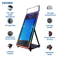Miroir Photobooth Numérique Magique pour Selfie 70 Pouces avec Écran Tactile 43 Pouces et 32 Pouces, Cabine Photo Instantanée DSLR