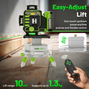 Adaptateur pour niveau laser <span class=keywords><strong>Huepar</strong></span> AT5, base rotative électrique réglable à 360 degrés, réglage de la hauteur, indicateurs lumineux LED - Product Image 4