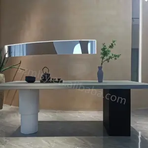 Kunden spezifischer minimalisti scher Stil Beton Esszimmer Innen Wohnzimmer Beton Couch tisch