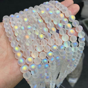 JD Wholesale 4 6 8 10mm Shiny <strong>Glass</strong> <strong>Bead</strong> AB Colourful Frost Transparent Loose Spacer <strong>Bead</strong> for Jewelry Making - Product Image 2