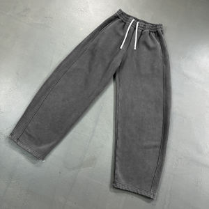 <span class=keywords><strong>Pantaloni</strong></span> da <span class=keywords><strong>uomo</strong></span> in pile e ispessiti con gamba larga a gamba curva lavata a gamba larga lavati in bianco con ricamo a sbuffo <span class=keywords><strong>pantaloni</strong></span> larghi pesanti - Product Image 6