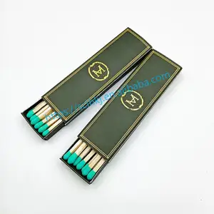 Custom Gold Foil Army Green Matchboxes Custom Premium Patterned Cardboard Personalised Coloured Matches