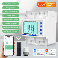 Compteur intelligent WiFi triphasé 4 fils avec reconnexion automatique 100A, compteur photovoltaïque bidirectionnel, contrôle via l'application Tuya PST-RMDDZW-3P