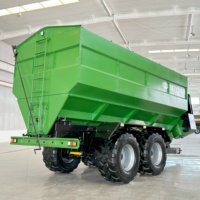 Engraisseur hydraulique haut de gamme avec pompe et boîte de vitesses – Chariot d'engrais et chariot à céréales tractés par tracteur pour la logistique de la récolte