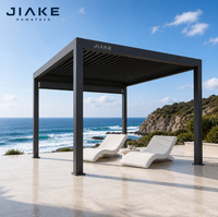 Jiake 6063-T5 Aluminium-Pergola mit Motorisiertem Lamellendach für Küsten-Terrassen, Patio, Garten und Außenbereich