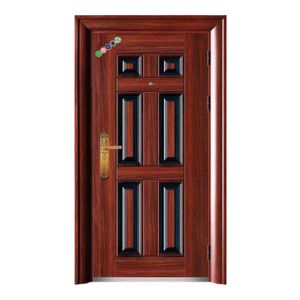 Puerta Comercial de Acero con Acabado Moderno, Manual, Anti-Robo, Anti-Cuchillos, para <span class=keywords><strong>Entrada</strong></span> Exterior del Hogar, HJS-1700, Gran Venta - Product Image 3
