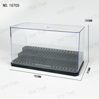 10705 clair modèle acrylique présentoir 18*9*10CM pour blocs de construction figurines support briques modèle enfants jouets