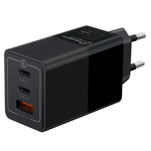 <span class=keywords><strong>Cargador</strong></span> de Pared Multi-Puerto Inteligente Tipo C USB 1A2C <span class=keywords><strong>65W</strong></span> 3 Puertos PD Gan de Carga Rápida para Teléfonos Apple iPhone, <span class=keywords><strong>OnePlus</strong></span>, Samsung, Honor (India y Europa) - Product Image 1