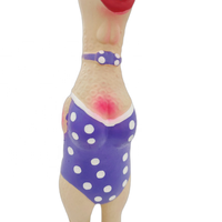 Poulet en latex amusant avec des oreilles de lapin Jouets pour chiens en caoutchouc