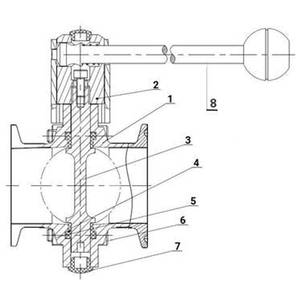 Butterfly Valve Stainless Steel AISI 304 <b>Clamp</b> 10 Bar Pneumatic WBV3131E-2W-<b>C</b>-H 5 - Product Image 2