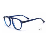 Vente en gros de lunettes rondes en acétate de designer Hot Band Lunettes de luxe Lunettes optiques à monture en verre de haute qualité