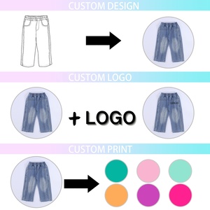 Jeans con Pedrería para Niñas, Estilo Holgado, Pantalones para Niñas con Bolsillos, Venta al Por Mayor - Product Image 2