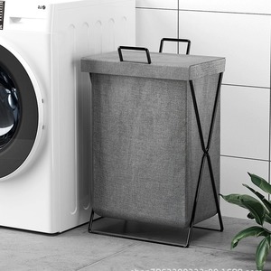 <span class=keywords><strong>Panier</strong></span> à linge sale pliable en lin moderne pour la maison, le dortoir et la salle de bain - Product Image 4