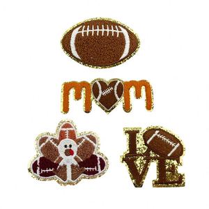 Parche de Chenilla Bordado Termoadhesivo con Borde Dorado para Baloncesto, Voleibol y Fútbol, al por Mayor - Product Image 4