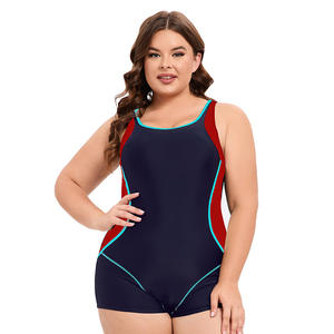 Nuevo traje de baño deportivo sin espalda de una pieza para mujer para estilo europeo y americano conservador 2025, tallas grandes con piernas anchas - Product Image 2