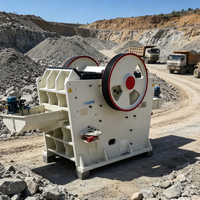 Concasseur à mâchoires compact à faible vibration de petite taille 110 Tph 200 Tph, concasseur à mâchoires pour l'extraction d'or