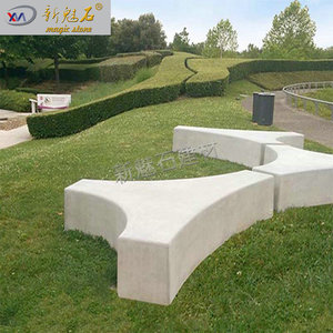 New Magic Stone Prefabricated <b>Cement</b> Bench Y Shape 3Cm Thick GRC UHPC Lawn Seat Outdoor Garden Furniture - Product Image 1