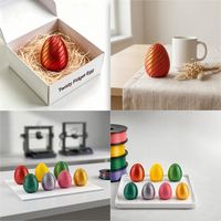 Durable Silk Finish PLA 3D Printed Spiral Fidget Egg 13.8cm Height Smooth Spiral Twist for Boredom Buster for Workspace Custo