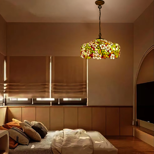 50CM Classic Retro Stained Glass Pendant Lamp Creative Mediterranean Restaurant Bar Decoration <strong>Tiffany</strong> Hanging <strong>Chandelier</strong> - Product Image 4