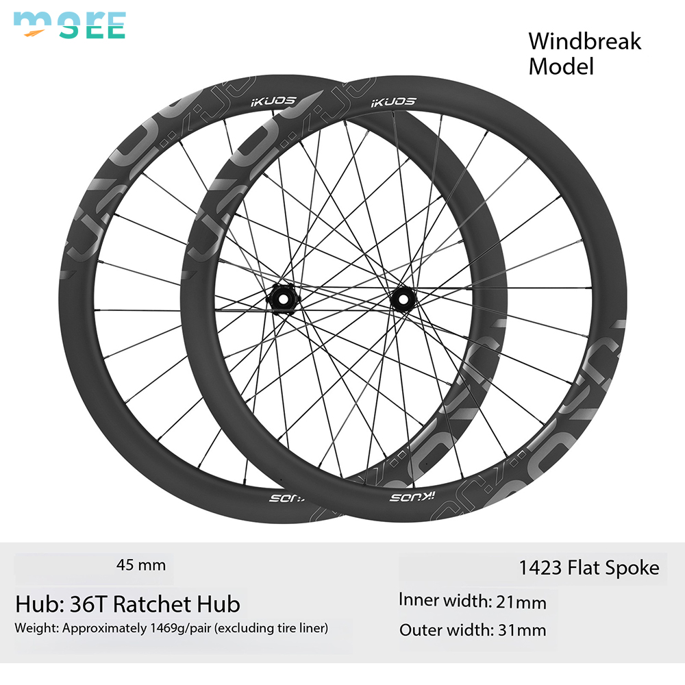 Black 45mm Aerodynamic Spokes