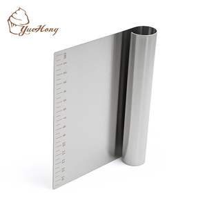 Herramienta para hornear de cocina de acero inoxidable de 15cm, pastel de masa, Pizza, raspador, cortador picador con medición - Product Image 2