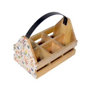 Handmade Wood Bar Tool Organizer Wooden Caddy with Metal side Opener Hotel Wine <b>Storage</b> wooden <b>bottle</b> caddy bar accessories - Product Image 3