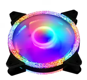 Yeni tasarım 120mm PC bilgisayar soğutma fanı yüksek hava akımı 12V 6PIN RGB LED PC kasa fanı