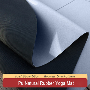 Tapete de Yoga de Caucho Natural PU de 183 cm, Rectangular, Antideslizante, Duradero, Ecológico, Lavable a Máquina - Product Image 2