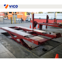 Vico Élévateur à ciseaux pour véhicules, encastré, robuste, à double vérin hydraulique, 6 tonnes, à entraînement électrique, modèle à durée de vie de 10 ans