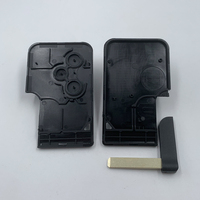 Accessoires de clé de voiture Couvre-clé de voiture à distance à 3 boutons Coque de remplacement avec lame non coupée Compatible avec Renault Megane