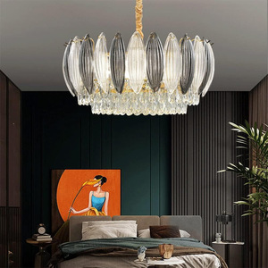 Luxury Crystal Chandelier Round E27 <b>Led</b> <b>Light</b> Source Home Living Room Dining Room Bedroom Pendant <b>Light</b> - Product Image 3