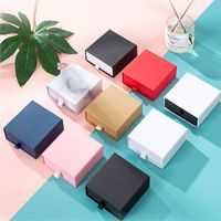 Boîte à bijoux en papier écologique avec logo personnalisé pour collier, bracelet, bague, vente en gros