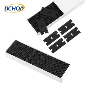 Double Edged Plastic Scraper Blades Removing Decals Stickers Adhesive Label Cleaning Glass