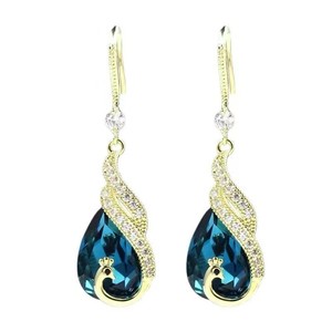 Boucles d'oreilles de luxe haut de gamme en cristal, style Danse du Phénix Neuf Cieux, élégantes et imposantes, style célébrité internet pour femmes - Product Image 6