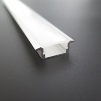 Profil Aluminium Ekstrusi Hitam Harga Terbaik untuk Lampu LED Strip, Profil Aluminium Lampu LED Plafon, Profil Aluminium dengan Diffuser Milky