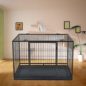 Cage pour chien XXL en métal à motif solide avec plateau en plastique Grande cage pour chien - Product Image 1