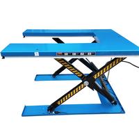 Plataforma Elevadora Hidráulica Estacionaria en Forma de U de Perfil Ultrabajo para Carga y Descarga de Palés en Almacenes
