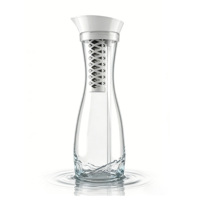 2026 BARU Pitcher Filter Air Kaca 1.5L dengan Kartrid Filter Serat Karbon Alkali KDF 55 untuk Penyaringan Air Cepat