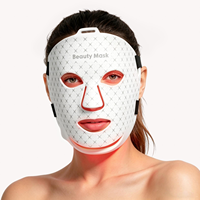 Masque facial LED en silicone médical à 7 couleurs pour thérapie par lumière rouge, haute intensité, utilisation domestique, photothérapie OEMODM