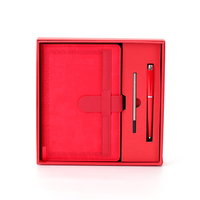 Personnalisez votre propre logo, ensemble stylo et carnet en cuir PU personnalisé pour cadeaux d'entreprise