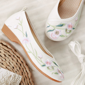 Zapatos de Lona Bordados con Cordones y Tacón Bajo, Sin Caja, Tallas Completas, Suela de Tendón de Res, Oferta Relámpago, Envío Directo - Product Image 4
