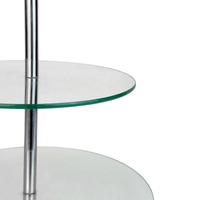 Support à gâteau de mariage moderne sur mesure, supports à nourriture pour buffet, supports à dessert en verre à 3 niveaux, supports à gâteau en métal pour événements
