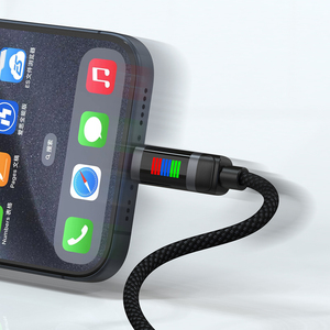 Hot sales9-Step sạc nhanh màu sắc thay đổi hiển thị đèn sạc cáp 100W PD sạc cáp dữ liệu - Product Image 4