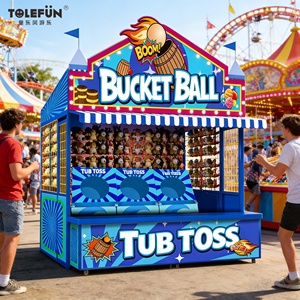 Tolefun CE <span class=keywords><strong>Jeux</strong></span> de compétences de fête foraine d'été en <span class=keywords><strong>plein</strong></span> <span class=keywords><strong>air</strong></span> pour adolescents, lancer de ballon traditionnel, jeu de ballon dans un seau, stand de fête foraine pour enfants et <span class=keywords><strong>adultes</strong></span> - Product Image 1