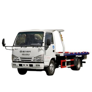 Camión de Remolque Isuzu NPR 4x2 de 5 Toneladas con Plataforma Plana, Camión de Remolque de 3 Toneladas con Plataforma Deslizante y Elevador - Product Image 1