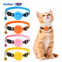 Collier élégant pour chat AirTag, souple, réfléchissant, à dégagement rapide, pour chaton, avec clochette et support de suivi Ming Jia