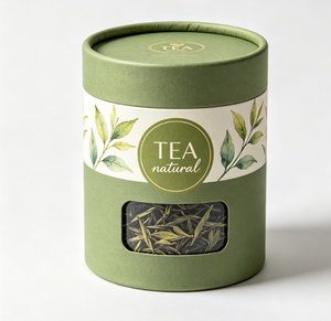 Custom Tea Packaging With Metal Lid Biodegradable Cardboard Tube Loose Leaf Tea Can Cylinder for Coffee Paper Packaging - Product Image 1